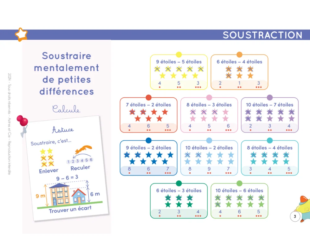 exemple fiche soustraction chevalet savoir jongler en calcul